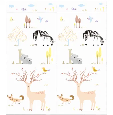 Modèle de carte du monde couverture de jeu tapis de jeu de sol tapis d'éducation précoce des animaux décor de chambre d'enfants
